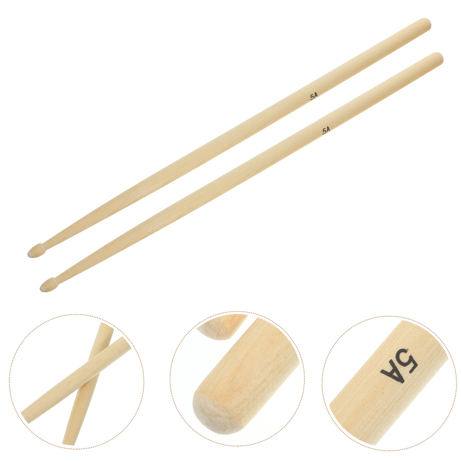 Drum Stick 5A - زوج من عصي الطبول المصنوعة من