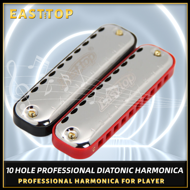Harmonica 10 Hole - EASTTOP هارمونيكا البلوز القيثارة مفتاح C