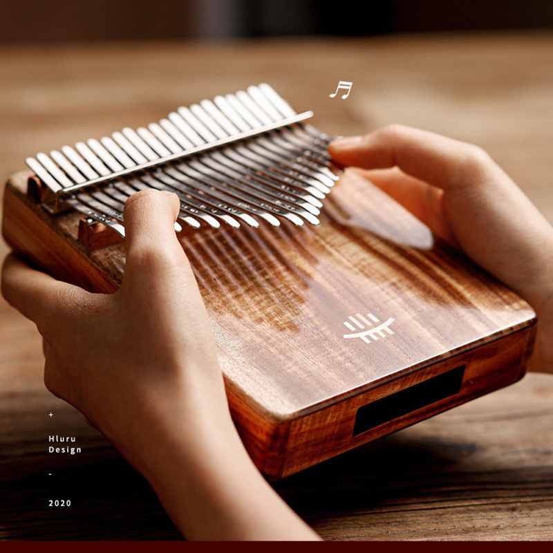 Kalimba Thumb Piano - Hluru-بيانو إبهام خشبي صلب بالكامل ،