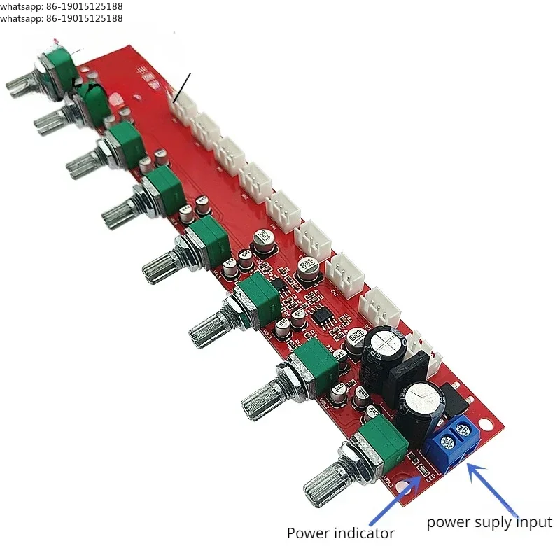 Audio Music Mixer - لوحة خلط صوتي NE5532 بثمانية قنوات،