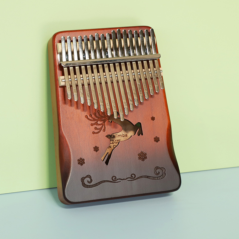 Kalimba Thumb Piano - كاليمبا من خشب الماهوجني بـ21 مفتاحًا،