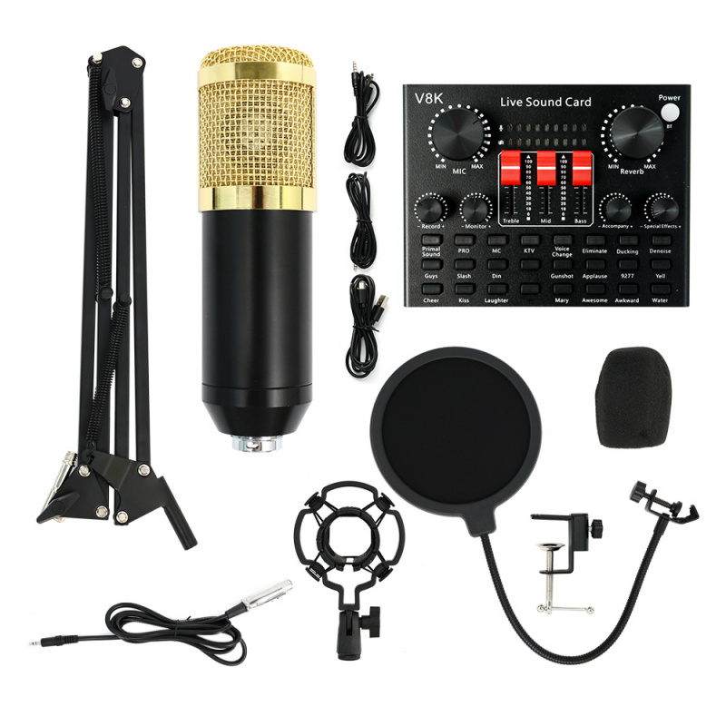 Audio Music Grading - مجموعة ميكروفون مكثف BM800 للبودكاست مع