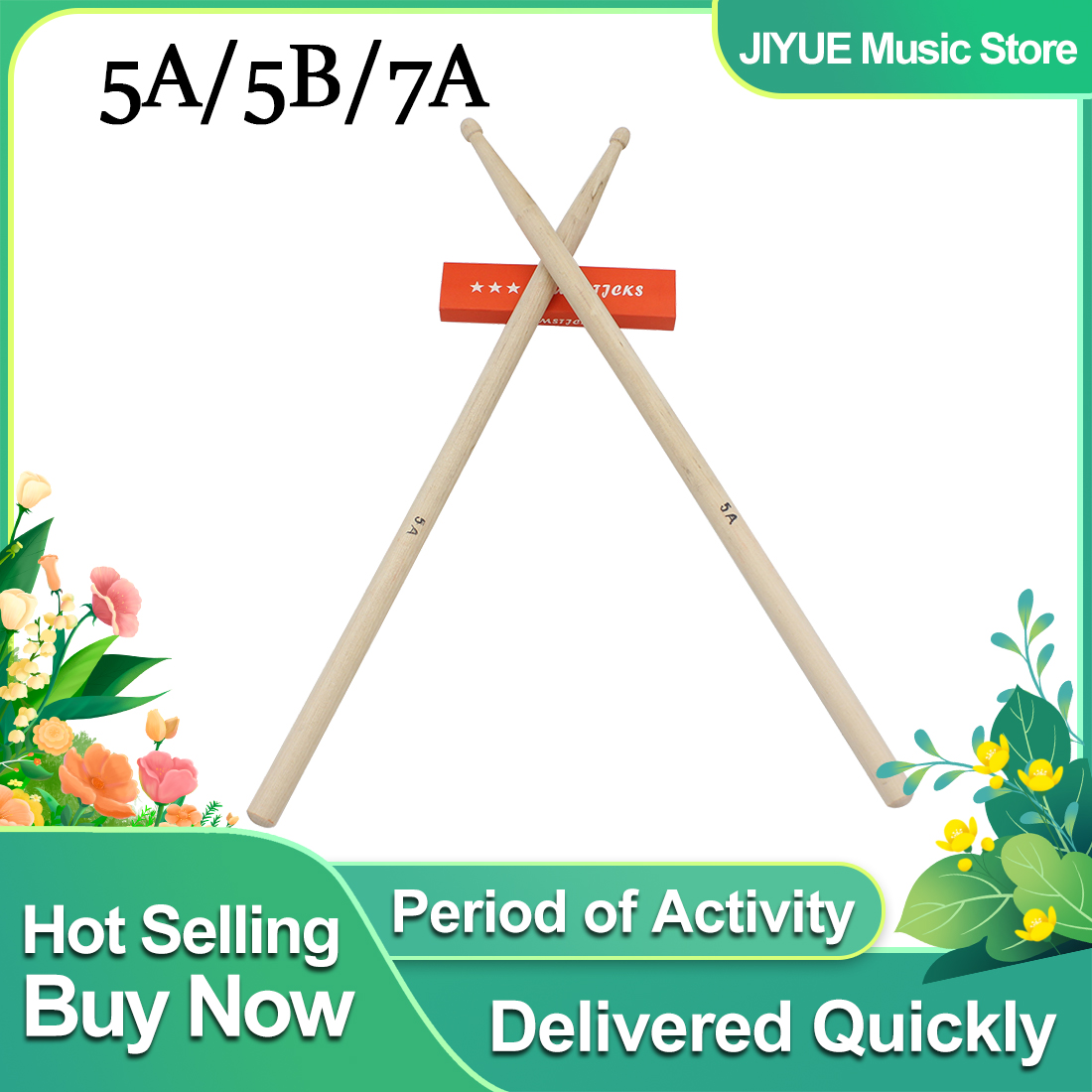 Drum Stick 5A - 1 زوج 5A/7A/5B عصي طبلة خشب