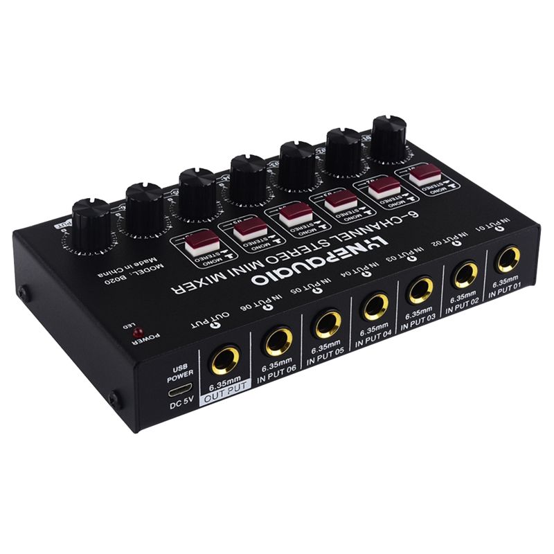Audio Music Mixer - خلاط صوت ستيريو صغير فاخر بـ