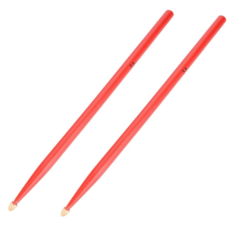​ عصي طبول 5A سوداء/حمراء بمقب - مراجعة Drum Stick 5A وسعره