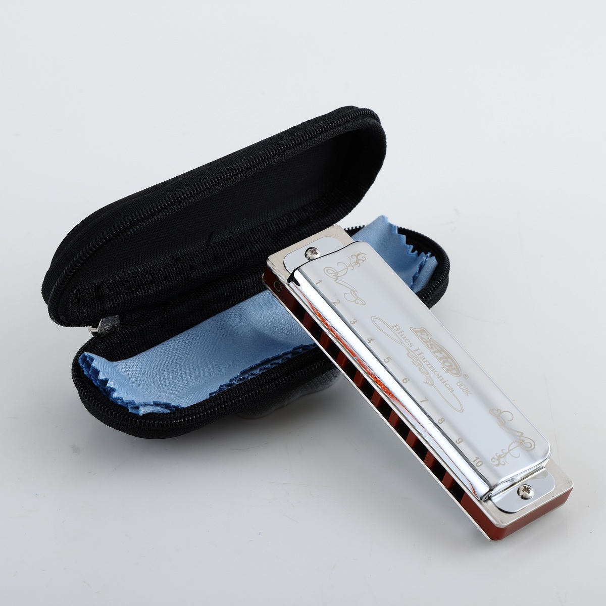 هارمونيكا EASTTOP T008K باللون - مراجعة Harmonica 10 Hole وسعره