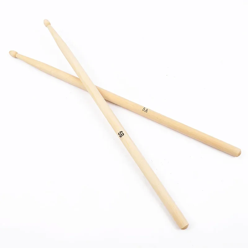 1 زوج أفخاذ القيقب الجاز كمين  - مراجعة Drum Stick 5A وسعره