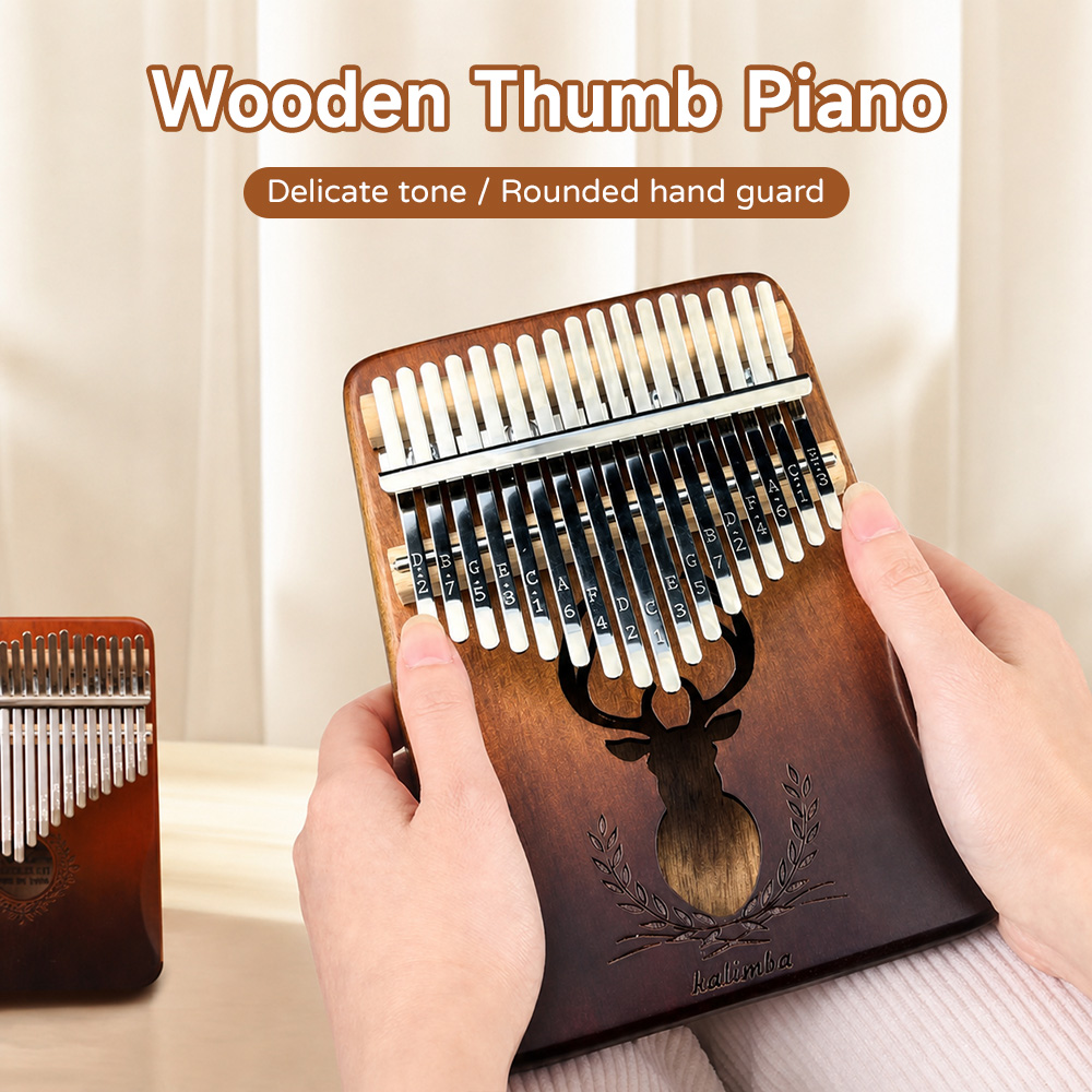 بيانو إصبعي محمول من خشب الماه - مراجعة Kalimba Thumb Piano وسعره
