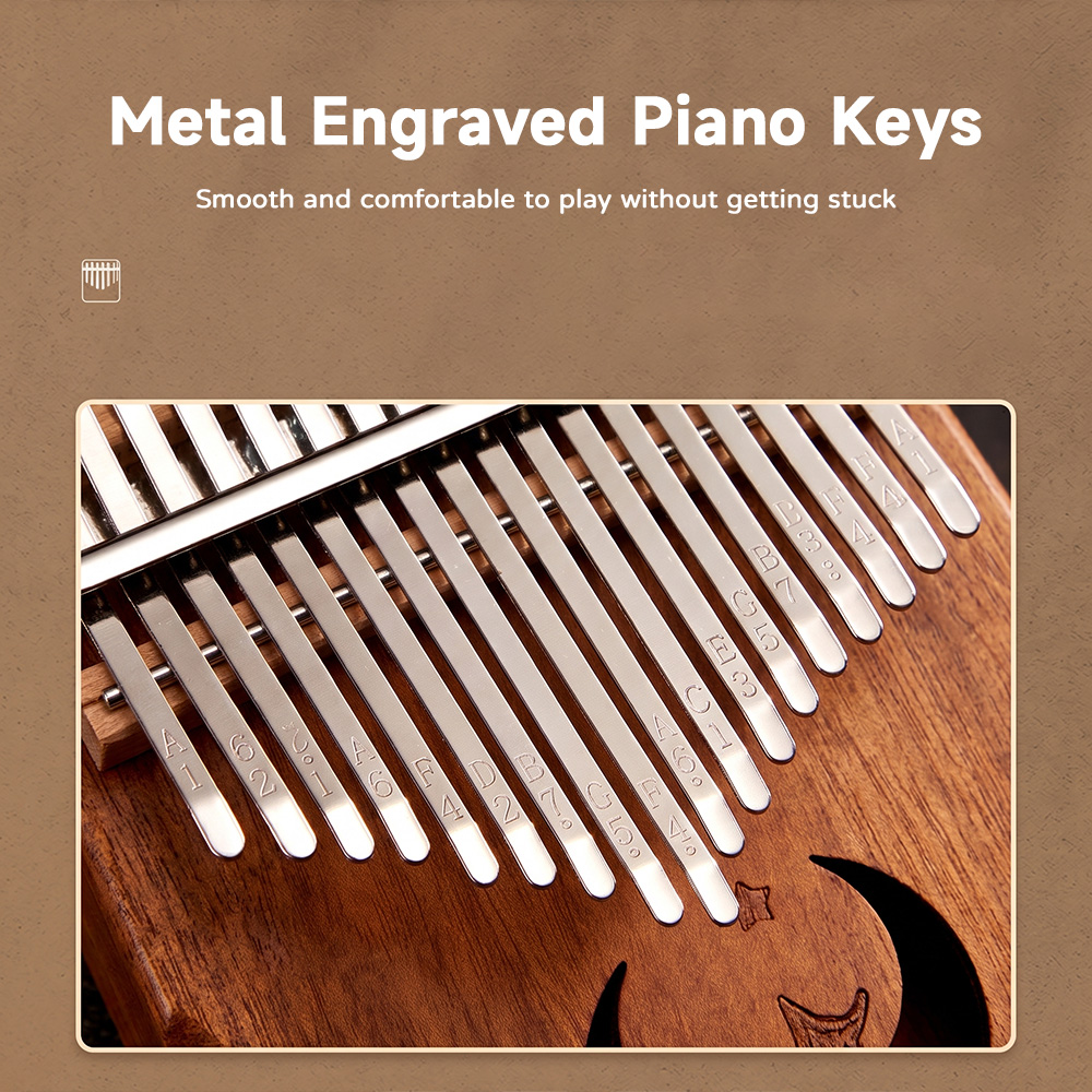 بيانو إصبعي محمول من خشب الماه - مراجعة Kalimba Thumb Piano وسعره