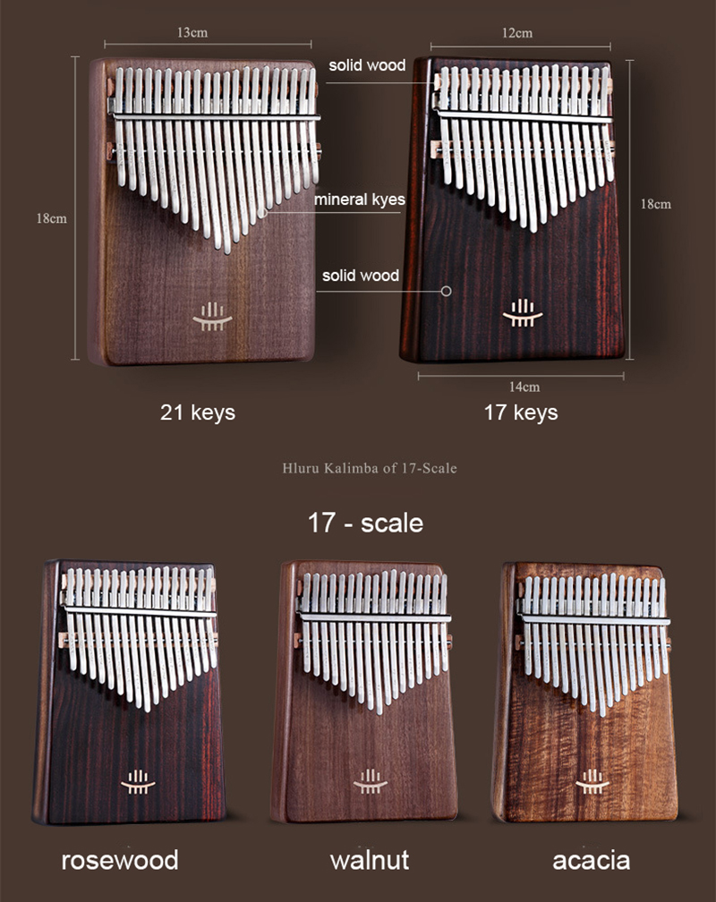 Hluru-بيانو إبهام خشبي صلب بال - مراجعة Kalimba Thumb Piano وسعره