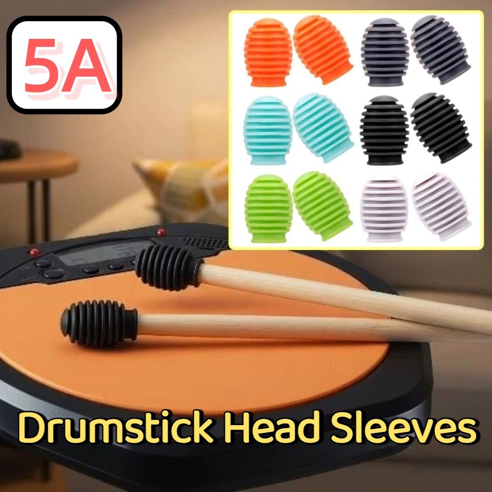 قطعتان من أغطية رؤوس عصي الطبو - مراجعة Drum Stick 5A وسعره