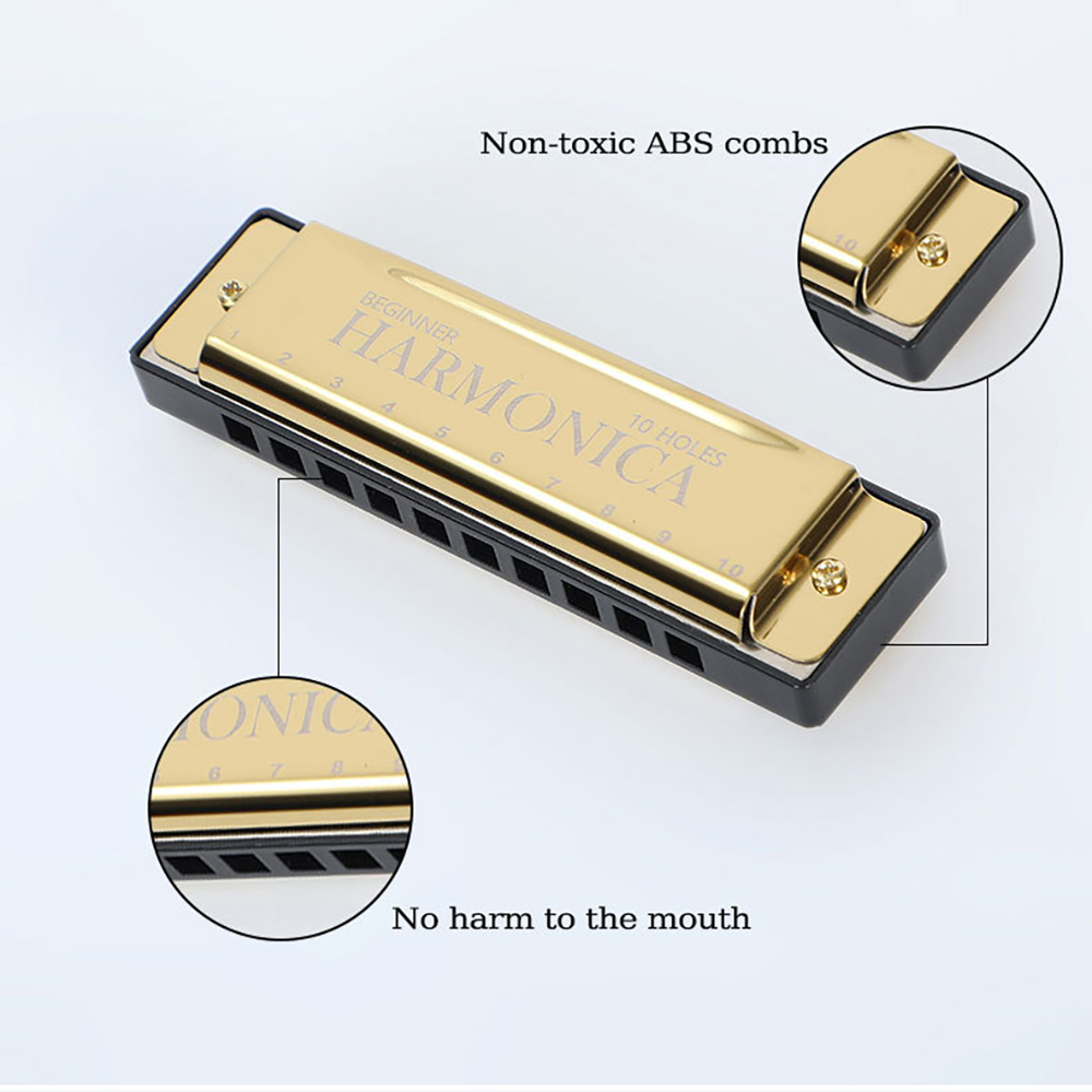 10 فتحات C هارمونيكا بلوز القي - مراجعة Harmonica 10 Hole وسعره