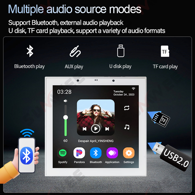 مكبر صوت ذكي من TUYA مقاس 4 بو - مراجعة Audio Music Background Free وسعره