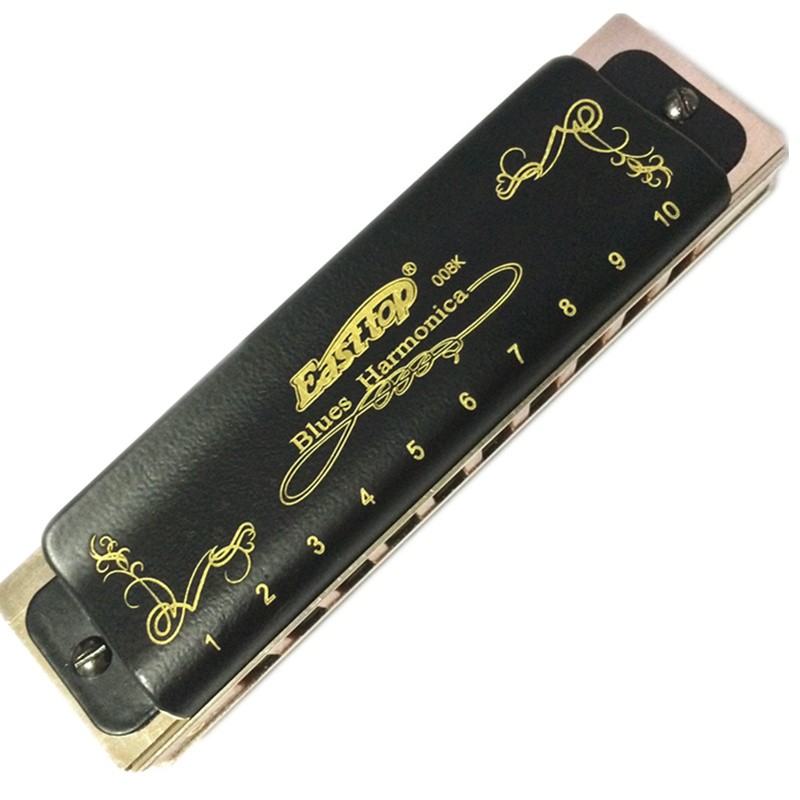 حار بيع هارمونيكا T008K 10 حفر - مراجعة Harmonica 10 Hole وسعره