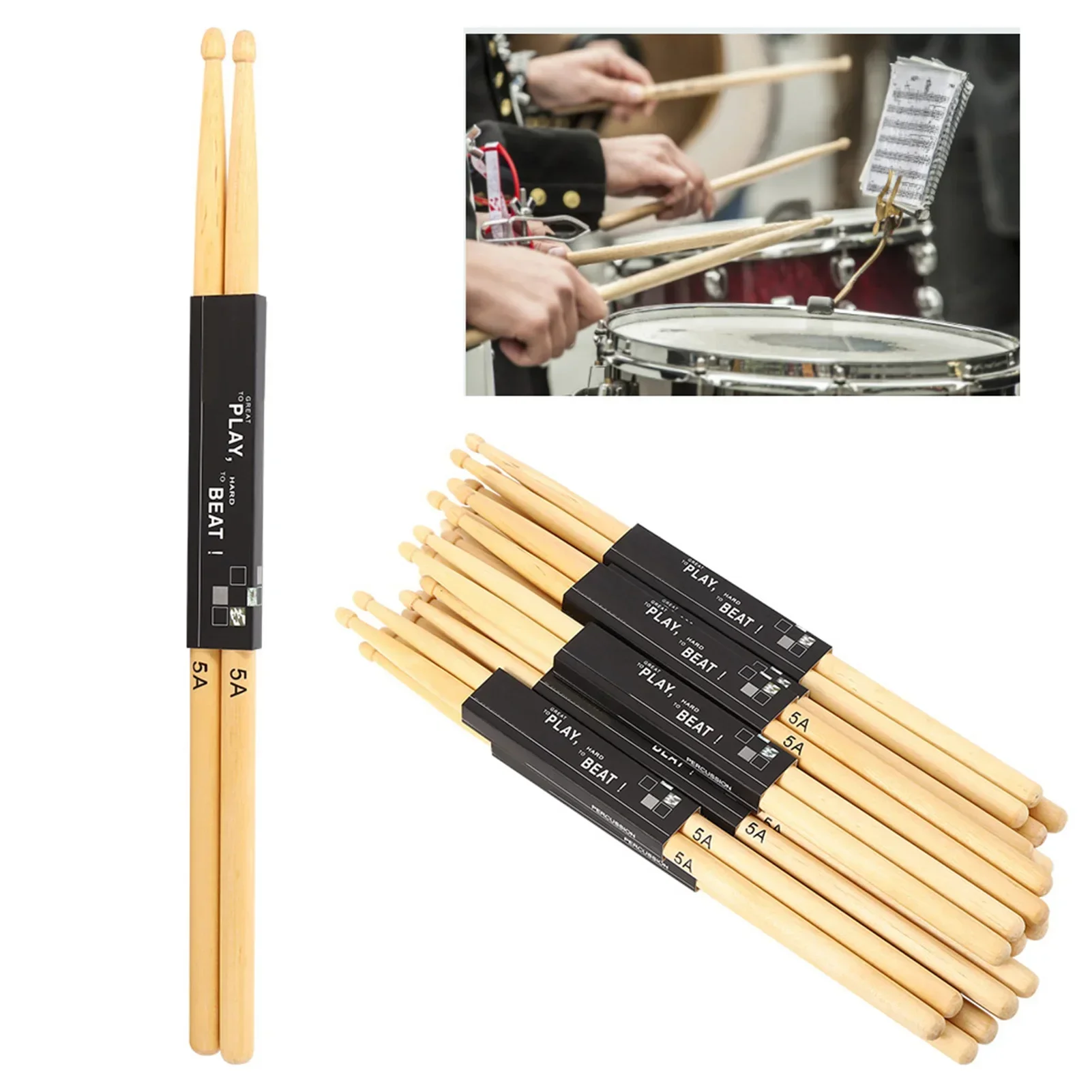 12 زوجًا من أعواد الطبل على شك - مراجعة Drum Stick 5A وسعره
