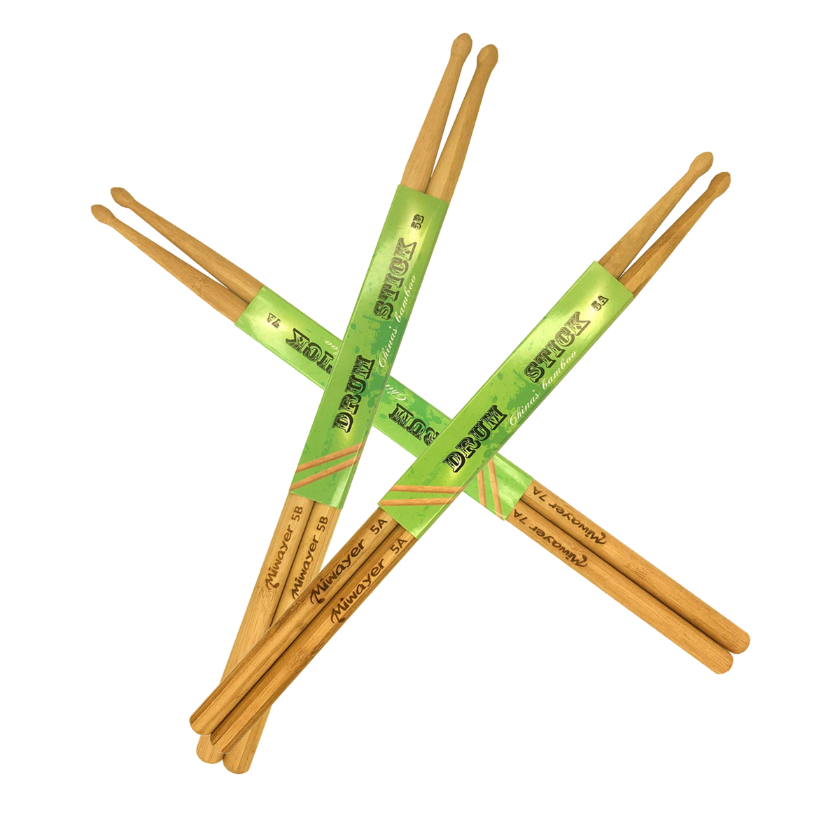 عصي طبول من الخيزران مقاس 6 بو - مراجعة Drum Stick 5A وسعره
