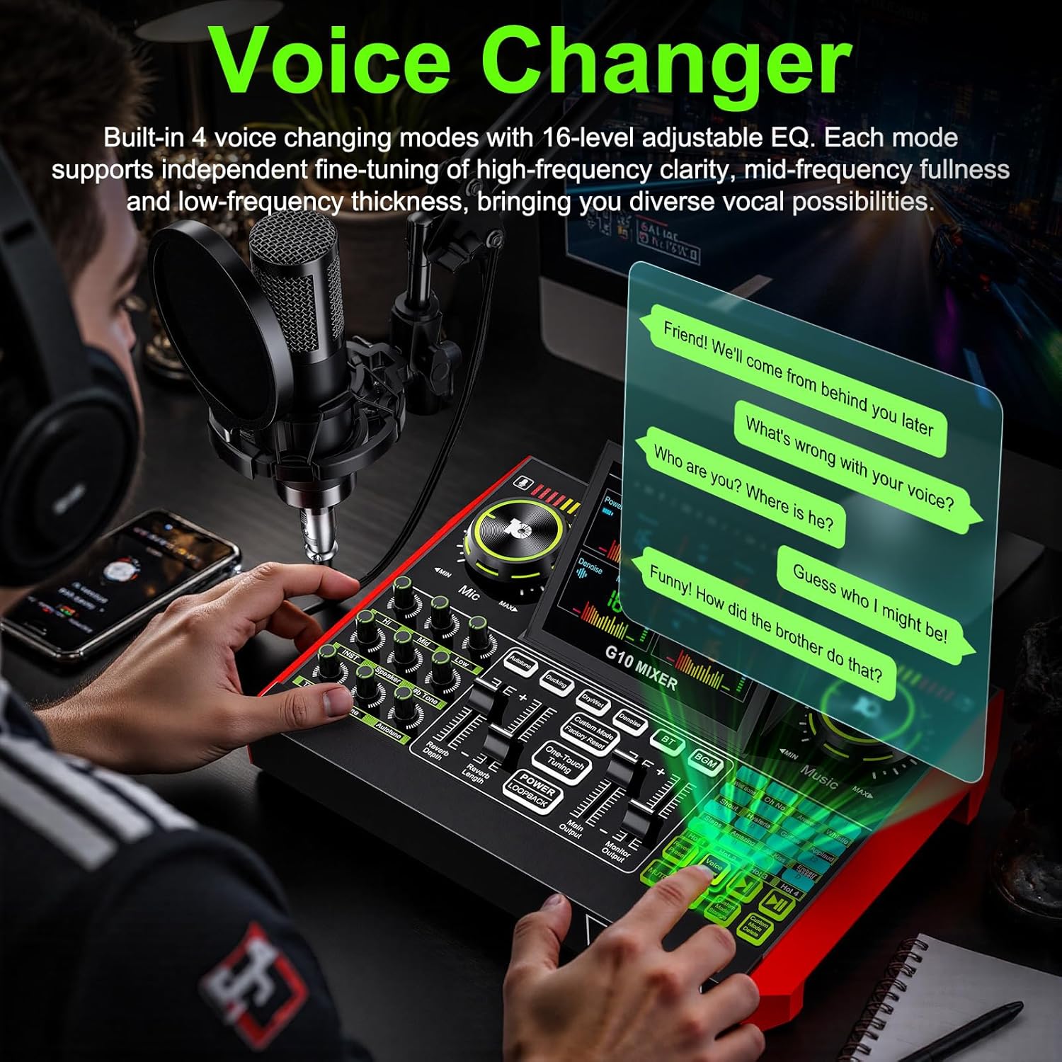 Tenlamp G10 واجهة صوتية للبث ا - مراجعة Audio Music Mixer وسعره