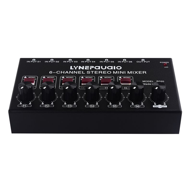 خلاط صوت ستيريو صغير فاخر بـ 6 - مراجعة Audio Music Mixer وسعره